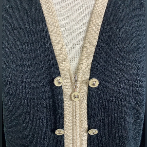 Dylani Black Knit Cardigan, Sweater Full Zip Long Sleeve Small - Picture 8 of 8